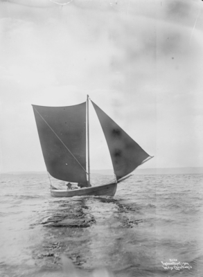 Fisker snekke seilende forfra 6/8 1904