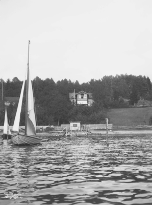 Wilse: Kaptein Pettersens hus fra Vannet 18/7 1904